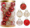 Wenxiaw 25 Stück Weihnachtsbaumkugeln zum Aufhängen Für Zuhause, Party, Weihnachten, Hochzeitsdekoration, Frohe Weihnachtsbaumschmuck, 60 Mm Hängende Weihnachtskugeln Rotes Gold