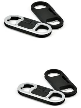 Hemobllo Lot De 2 Porte-clés Décapsuleur USB Multifonction en Abs Et PVC 9 1 X 3 9 X 0 1 Cm Noir
