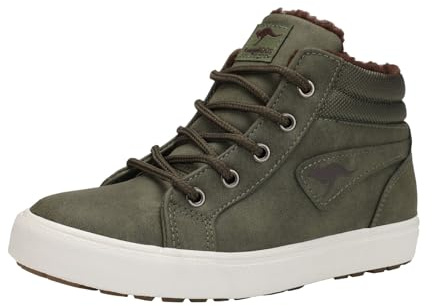 KangaROOS KAVU I High-Top Kinder Sneaker Unisex schwarz gefüttert Winterschuhe