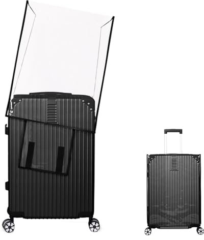 Protège Valise Trolley,Housse de Bagage Étanche,Housse de Valise en PVC Transparent,Housse de Bagage Anti Poussière,Couvre Bagages Anti Rayures,Housse de Bagage Réutilisable 20 Pouces Tokaneit