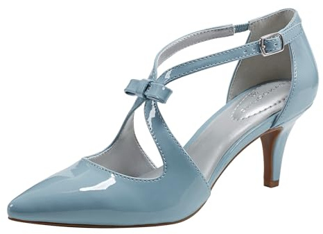 Bandolino Women's Zeffer Pump, Light Blue Patent 8 Medium