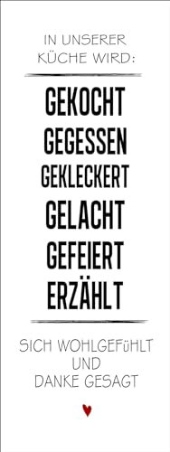 Pro-Art Glasbild Küchenregeln, 30x80 cm