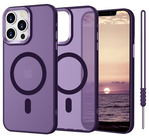 ElestBela iPhone 11 Pro Hülle mit MagSafe, Hanyhülle iPhone 11 Pro Magnetisch Ultra Dünn Matte Touch, Kratzfeste Rundumschutz Case Schutzhülle Hülle iPhone 11 Pro Dunkel Violett