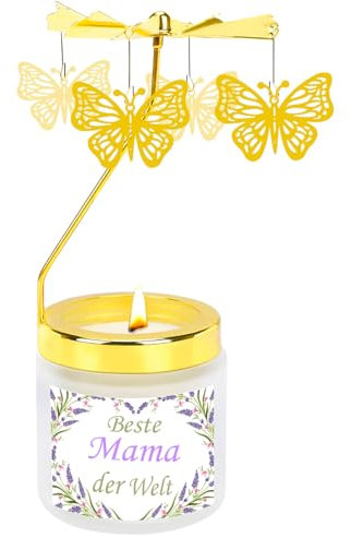 Muttertagsgeschenke für Mama,Muttertag Geschenk,Geburtstagsgeschenk für Mama,Drehbar Schmetterling Duftkerzen Geschenkset,Mama Muttertagsgeschenk von Tochter Sohn,Weihnachts geschenke für Mama