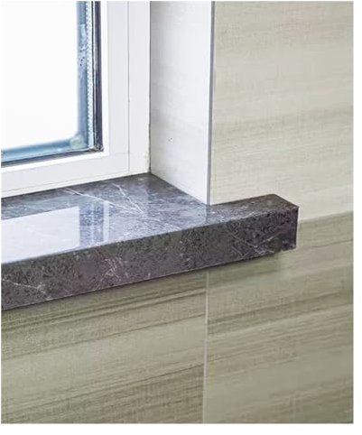 Fensterbank Künstliche Marmor-Fensterbankabdeckung, Fliesen-Finish mit Nase, 10 cm, 15 cm, 20 cm, 25 cm Breite, dekorative Erkerfenster-Fensterbank-Brettkante für Hotelbüros, Häuser, wasserdicht ( Col