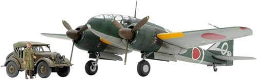 TAMIYA 25217 1:48 JPN Ki-46-III 100 & Kurogane (4) - originalgetreue Nachbildung, Plastik Bausatz, Basteln, Modellbausatz, Zusammenbauen, unlackiert