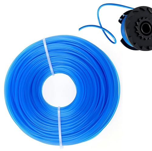 Filo per tagliabordi 1,6mm x 100m in Nylon, Filo per Decespugliatore, Filo in Nylon per Tagliabordi Professionale, Filo per Decespugliatore Parco Giardino Prato, per Tagliare Prati, Blu