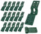 Schattennetz Clips, Sonnensegel Clips mit Ose, Kunststoff Clips für Schutztuch, Sonnensegel Befestigung, Abnehmbar Kunststoff Clips für Schattentuch, Sonnenschutznetz, Rasenschatten (Grün x 100)