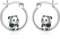Panda Creolen für Damen 925 Sterling Silber Schmuck Geschenke für Tochter Schwester Freunde (Ohrringe)