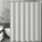 Lerores Duschvorhang 280x200cm Grau, Beschwerter Saum Antischimmel Textil, Wasserabweisend, Waschbar Polyester Stoff Badevorhänge für Badezimmer, Badewanne mit 16 Duschvorhangringe
