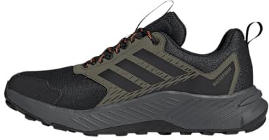 adidas Herren Terrex Tracefinder 2 Climaproof Trail Running Shoes, Olive Strata/Core Black/Semi Impact Orange, 45 1/3 EU