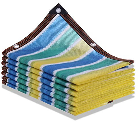 Hochwertiger 10 x 10 m Schattenstoff mit Öse, 80 % UV-Schutz, hitzebeständiges HDPE-Material, ideal für Pergola-Abdeckung, Baldachin