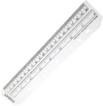 Flexibles Lineal, transparenter Kunststoff, Notizbuch, Ordner, Lineal, bruchsicher, biegbar, PVC-Seitenteiler, weiches 6-Loch-Lineal mit Skala für A5-Ringbinder, Tagebuch, Organizer (20 cm)