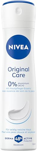 NIVEA Original Care Deospray, Deo ohne Aluminium (ACH) mit 48h Schutz, Deodorant mit langanhaltender Pflege dank Hautpflege-Essenz (150 ml)