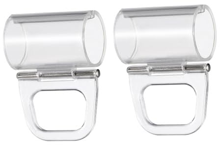 PRETYZOOM 2Pcs Roller Blind Pull Handles 20mm Transparent Window Shade Clips for Home Office Hotel Bottom Rail Easy Install Plastic Pull Blind Down Replacement Window End Clips