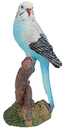 SOIMISS 1Pc Lifelike Blue Resin Parrot Figurine Realistic Bird Model for Home Decor Office Decoration and Bonsai Display Static Animal Sculpture for Parrot Lovers and Collectors