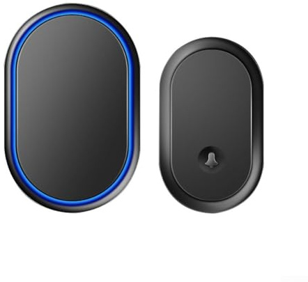 Hasaller Campanello senza fili a batteria, impermeabile, per esterni, elettronico, a lungo raggio, senza fili, a batteria, con copertura di 300 m