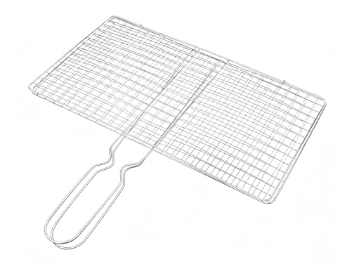 Genérico BBQ-Grillkorb - Geschlossener Grillfleischkorb aus Edelstahl | Fisch-Grillkorb zum Kochen von Hühnerfleisch für die Küche im Freien