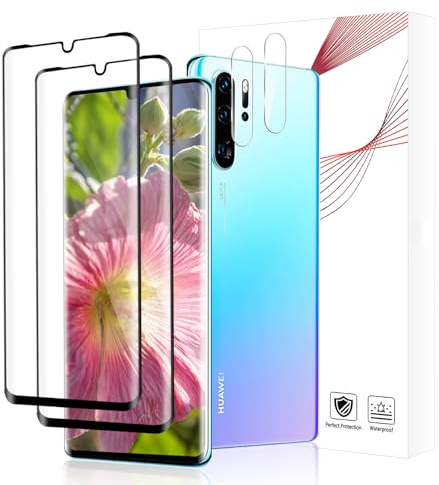 Bodyguard 2+2 Stück Schutzfolie für Panzerglas für Huawei P30 Pro, 0.33mm 3D-Volle Bedeckung HD-Klar Anti-Staub Bläschenfrei Anti-Scratch Unzerbrechlich Bruchsicherheit P30 Pro Folie
