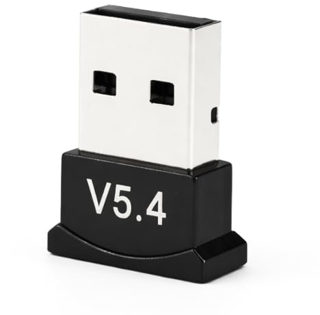 Bluetooth 5.4 USB Adapter für PC, Low Latency Stick für Windows 7/8.1/10/11, Plug & Play Dongle PC für Maus Tastatur Kopfhörer, USB Bluetooth Adapter stabile Verbindung