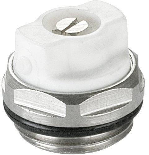 Manual Radiator AIR Vent Bleed Plug Valve 1/2 BSP (15mm) White 2 x PCS