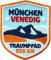 2 x München Venedig Abzeichen 51 x 60 mm/Fern-Wanderweg Alpencross Transalp Alpenüberquerung/Aufnäher Aufbügler Flicken Sticker Bügelbild Patch für Kleidung Rucksack/Reiseführer Wanderführer