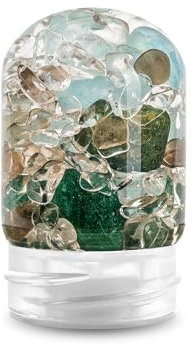 VitaJuwel GemPod FOREVER YOUNG | Edelsteinmodul für VitaJuwel Flaschen und Karaffen mit Aquamarin, Aventurin, Rauchquarz & Bergkristall