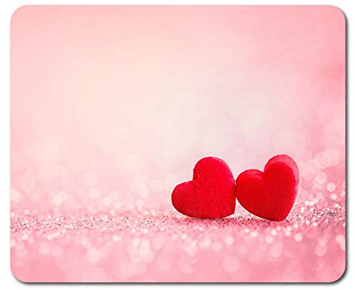 Destination Vinyl Ltd Cute Love Hearts Mouse Mat Pad - Pink Heart Girlfriend Wife Computer #8689