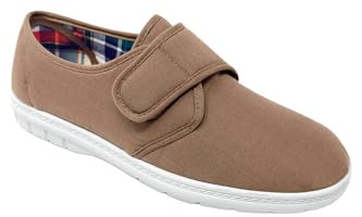 Chums Men's Wide Fit Canvas Touch and Close Shoe | Wider (G) Fitting Comfort Footwear, Easy Access