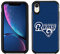 Prime Brands Group Schutzhülle für Apple iPhone XR, NFL Lizenziertes Los Angeles Rams, Blau strukturierte Rückseite auf schwarzer TPU-Skin