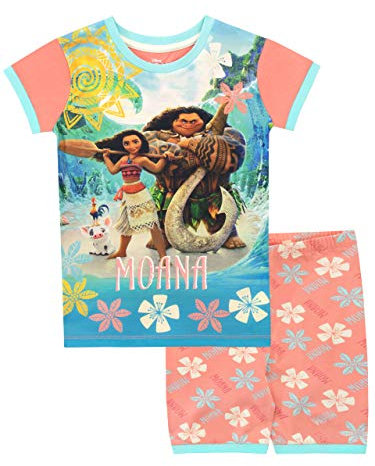 Disney Mädchen Moana Schlafanzug Blau 134