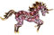 Legierungs-Brosche Vintage Brosche Pin Einhorn Chest Pin Strass Mantel Brosche Bekleidungszubehör