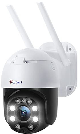 Ctronics 5MP PTZ Überwachungskamera Aussen WLAN Outdoor, Auto-Tracking, 2,4/5GHz Dualband WiFi, Farb-Nachtsicht, PC-Zugriff, Sound- & Lichtalarm, Personenerkennung, FTP/NAS/Cloud, Zwei-Wege-Audio