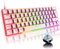 FELiCON x ZIYOU LANG T60 Tastiera da gioco meccanica al 60%, Tastiera Gaming Cablata Type-C, Compact 62 Tasti, 19 RGB Rainbow Chroma Retroilluminato, Red Switch Mechanical Keyboard per PC Mac-Rosa