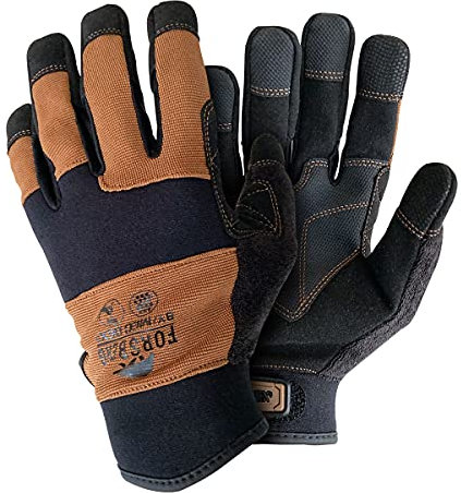 FORSBERG Montagehandschuhe mit Innenhandverstärkung, robuste Handschuhe, Farbe:braun, Größe:M