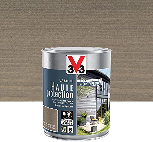 V33 Lasure HP Les contemporaines 8 Ans Gris argenté satiné 1 l
