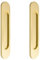 MOROBOR Tiradores ovalados autoadhesivos para puerta corrediza, 2 unidades, aleación de aluminio dorado cepillado, mango sin perforaciones, para puertas corredizas de granero, ventanas, gabinetes