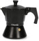 HOMLA Mia Mokka Espressokocher für 3 Tassen - Für köstlichen Kaffee Espresso Kaffeemaschine Gasherde & Induktionsherde - Aluminium Schwarz