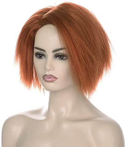 Short orange yaki wig | FVCENT chucky wig of Evil Doll Wig curse Cosplay Halloween Costume Wig (Orange)