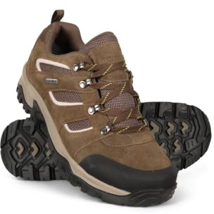 Mountain Warehouse Voyage Mens Waterproof Shoes | Lightweight & Durable IsoDry Footwear, Suede & Mesh Outer & Rubber Outsole for Comfort, For Everyday Use, Hiking & Walking