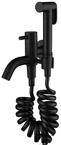 Bidet Rubinetto, Singolo Foro WC Spruzzatore, 2 Funzioni Montaggio A Parete Bidet Rubinetto Set Bagno Panno Pannolino