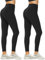 DDOBB Leggings Damen High Waist Sportleggins Lang Schwarz Leggins Blickdicht Bauchweg Sporthose Elastisch Yogahose Gym Festival Outfit(#11-Schwarz*2, (DE50-52)=XXL)