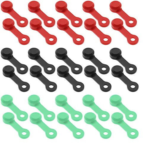 SG Store 30PCS Bicycle Brake Bleeder Cap Bike Hydraulic Brake Caliper Bleed Nipple Caps Compatible with Shimano Black/Red/Fluorescent Green 10PCS Each Colour