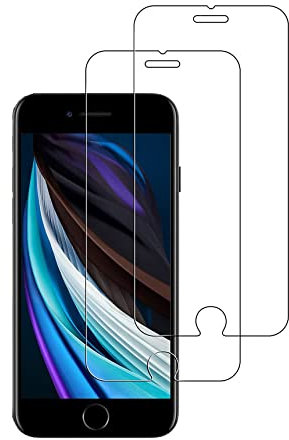 Cracksin [2 Stück] Panzerfolie kompatibel mit iPhone SE 3/2 [2022/2020] Displayschutzfolie,Schutzfolie [kein Glas] 100% Fingerabdrucksensor Nano-Glas 9H Glas