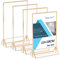 Sezanrpt Acryl Tischkartenhalter Gold 13x18 Vertikal 4 Pack, Acryl Tischnummern Hochzeit, klare Menü Halter für Tischplatte, Restaurant Einzelhandel, Papierhalter, Bilderrahmen