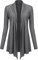Hotouch Cardigan Ouvert d'automne pour Femme, décontracté, élégant, à Bretelles, léger, Veste d'affaires, Costume, Chemise à Manches Longues, Hauts Longs, paréo de Plage, Vert foncé, L