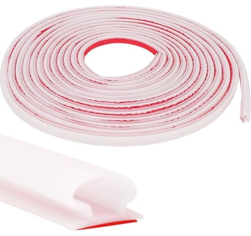Gummidichtung,Türdichtung Dichtungsband Selbstklebend,Haustür Türrahmen Dichtung Flexibel,Türdichtungen Gummidichtung Abdichtungsband Wasserdicht,Door Seal Dichtungsstreifen Dichtungsgummi, weiß, 6M