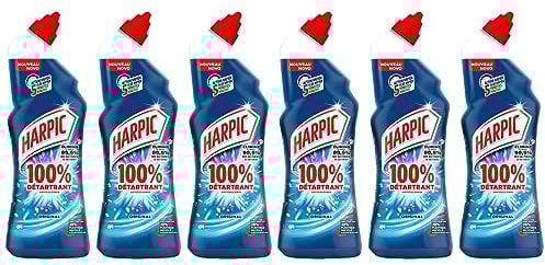 Harpic Gel WC 100% Détartrant 5 min Chrono - Lot de 6 x 750ml