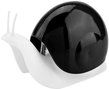 Niedliche Schnecke Seifenspender, 120ml Kunststoff Schneckenseifenspender Presse Stil Lotionspender Pumpe Flasche für Bad, Küche, Waschbecken, Büro (Schwarz)