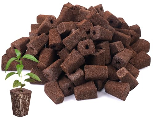LAPOND 100 Pack Grow Sponges, Replacement Root Growth Sponges Seed Pods,Seed Starter Plugs for Hydroponic Indoor Garden System